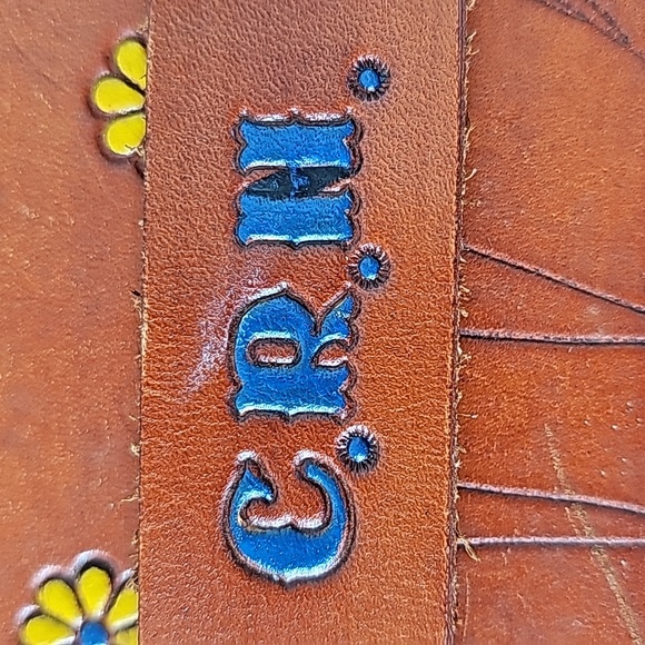 VINTAGE 1970s Handmade Leather Shoulder Bag - Picture 9 of 16